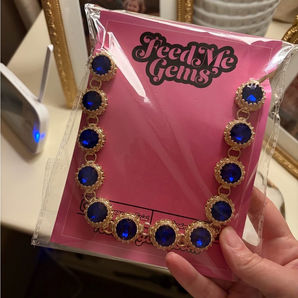 Feed Me Gems Blue Sapphire Queen Necklace